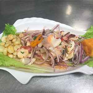 Ceviche de pulpo y caracol